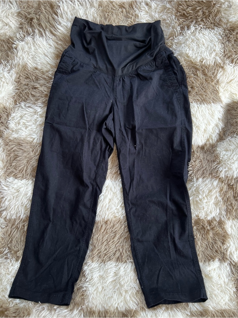 NWOT Black Maternity Pants - High Waist Comfort